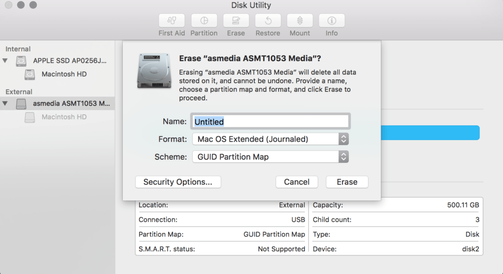 reformat external hard drive for mac and pc